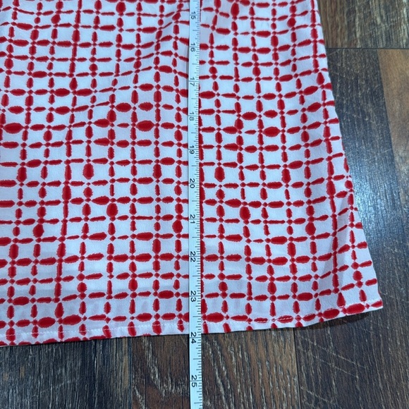 Vineyard Vines Red & White Silk Blouse - Picture 5 of 7